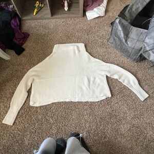 Free People Off-White Turtleneck Sweater